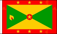 Grenada Hand Waving Flags